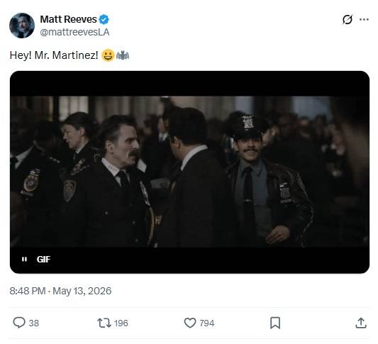 Gil Perez-Abraham as Officer Martinez in The Batman from Matt Reeves