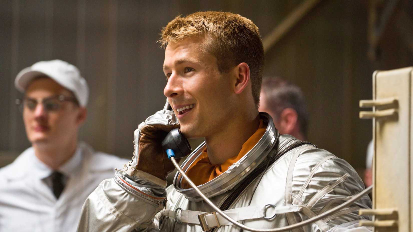 Glen Powell as John Glenn in Hidden Figures.