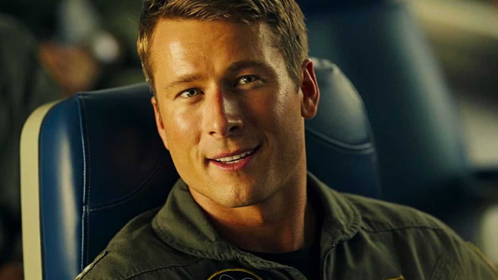 Glen Powell as Jake a.k.a. Hangman in Top Gun: Maverick.