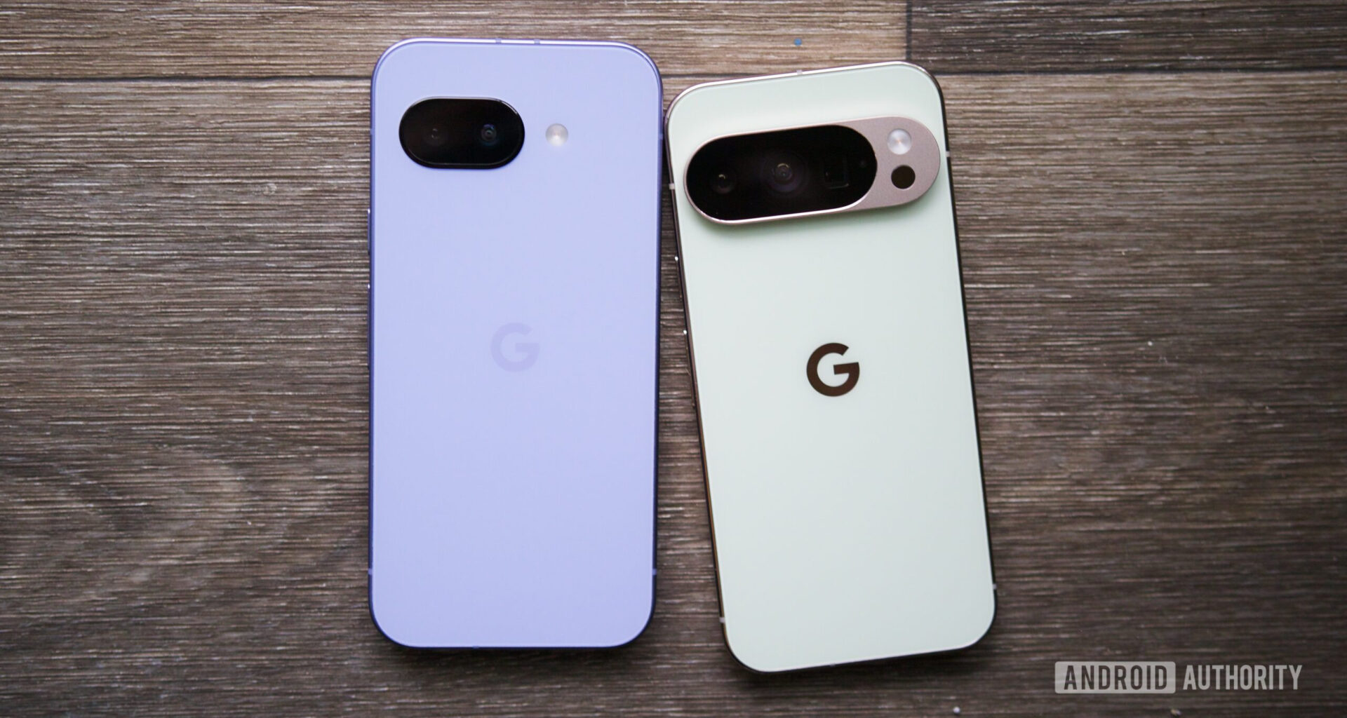 The Pixel 9a and Pixel 10 Pro next to each other.