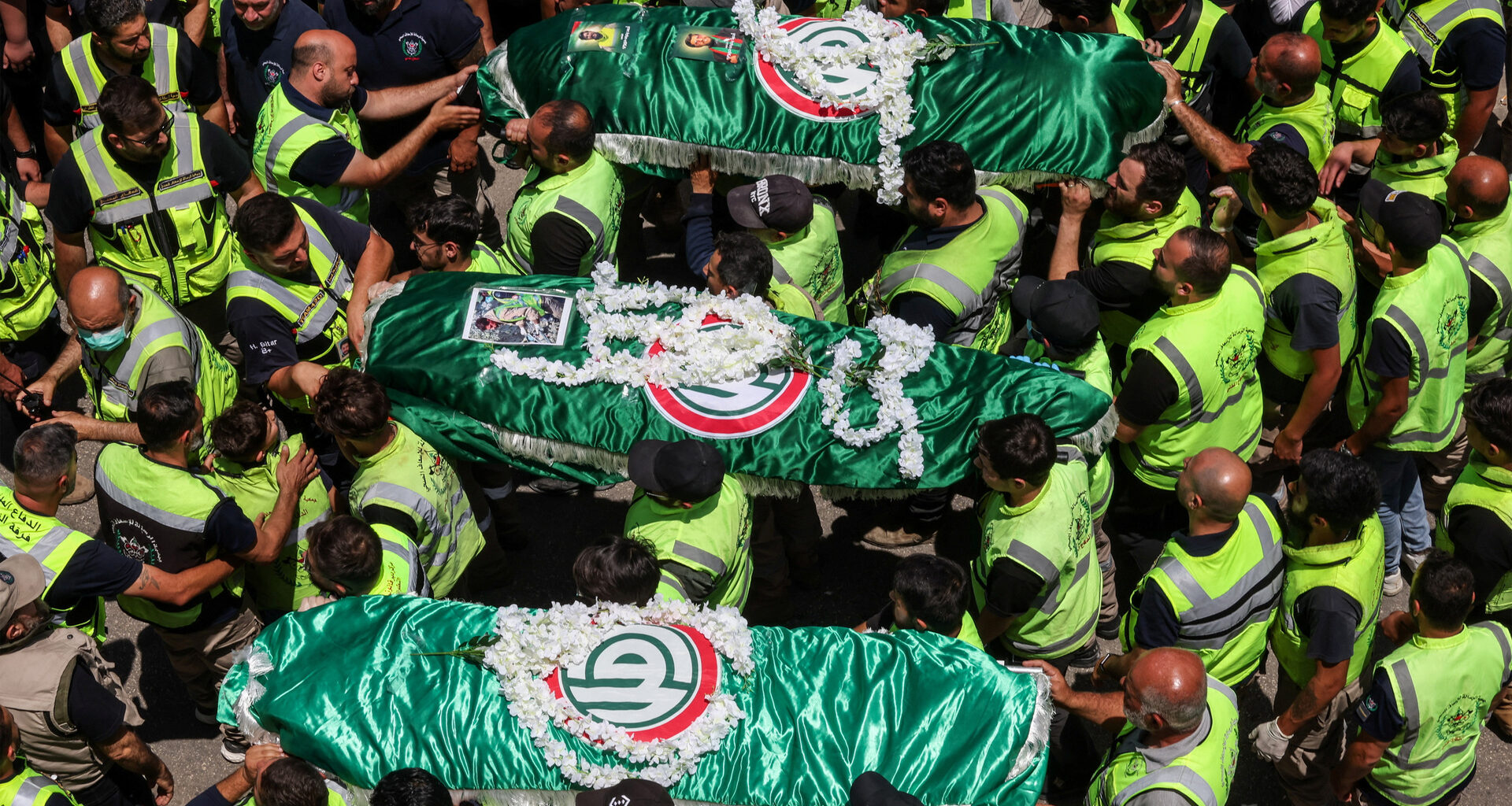Funerals for medics killed in Israeli air strikes in southern Lebanon | Israel attacks Lebanon