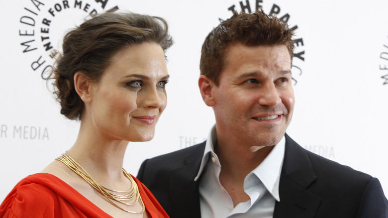 Emily Deschanel and David Boreanaz on the red carpet
