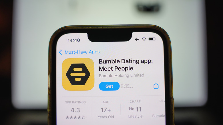 The App Store page for the Bumble app.