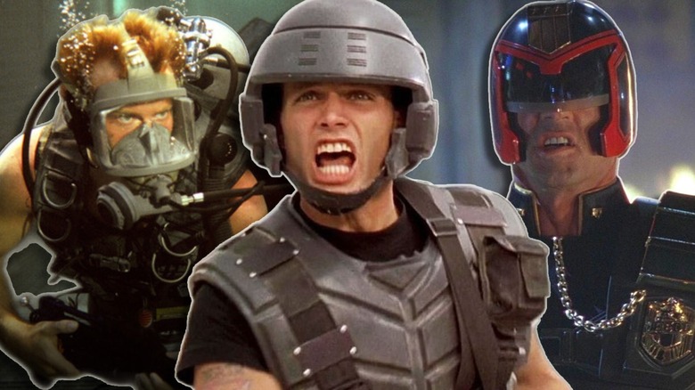 Thomas Jane in Deep Blue Sea, Casper Van Dien in Starship Troopers and Sylvester Stallone in Judge Dredd
