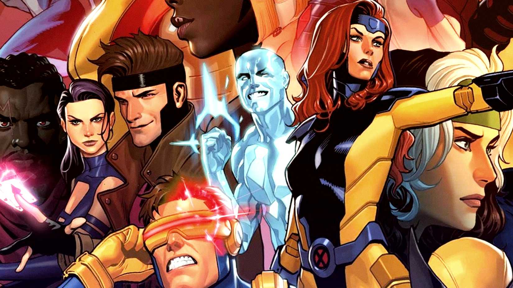 Jean Grey, Gambit, Iceman, and other mutants assemble as the X-Men in Marvel Comics cover art