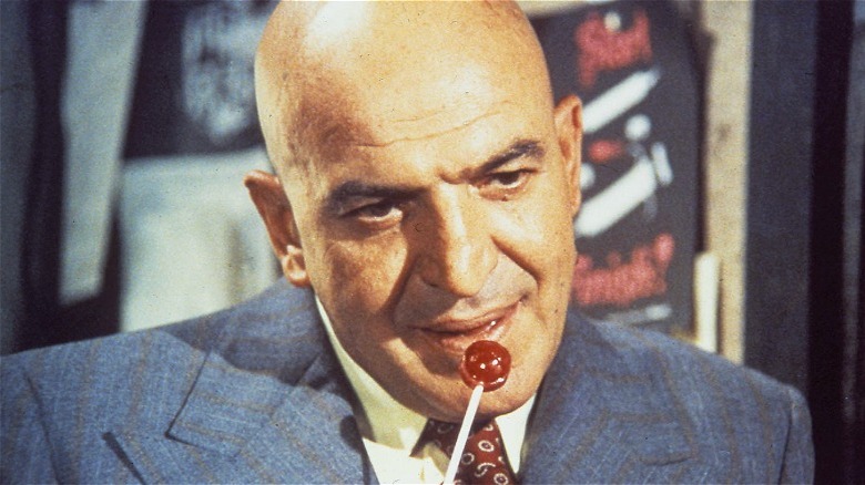 Kojak licks a lollipop in 