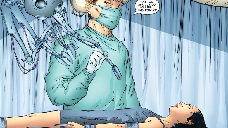 Laura Kinney being operated on in 