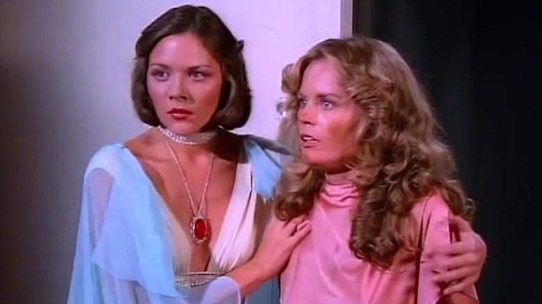 Princess Rama II and Jessica 6 with shocked expressions in "Logan's Run."
