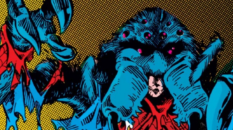 Man-Spider clawing out of Spider-Man costume in Marvel Fanfare #2