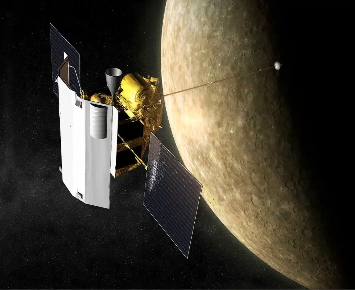 Messenger In Orbit Around Mercury Illustration