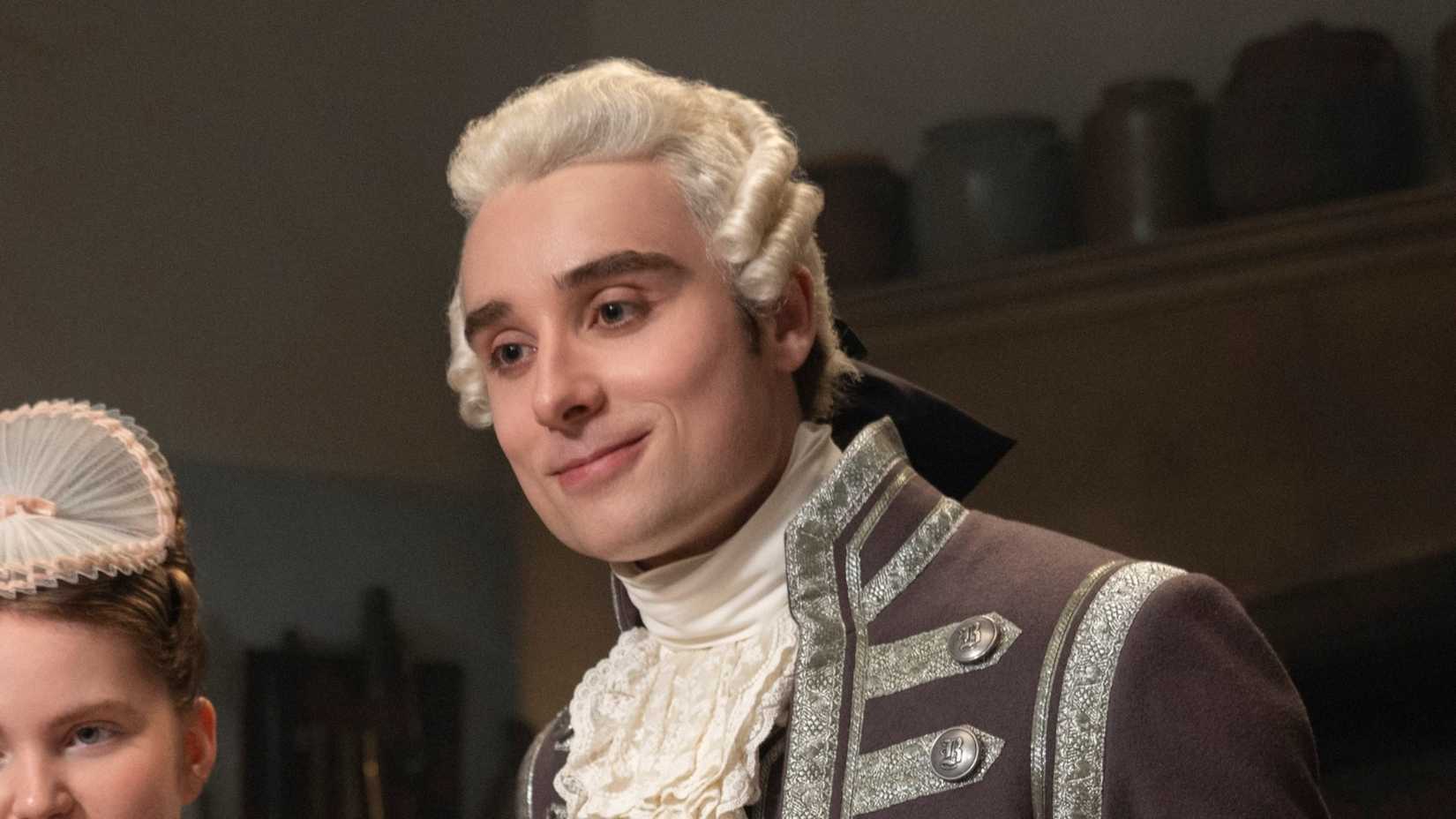 Oli Higginson as Footman John in Bridgerton season 4.