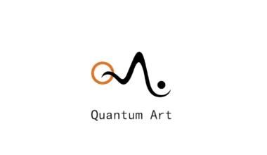 Quantum Art logo on plan white background