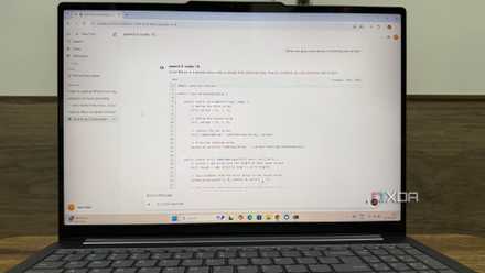 Laptop showing self-hosted LLM