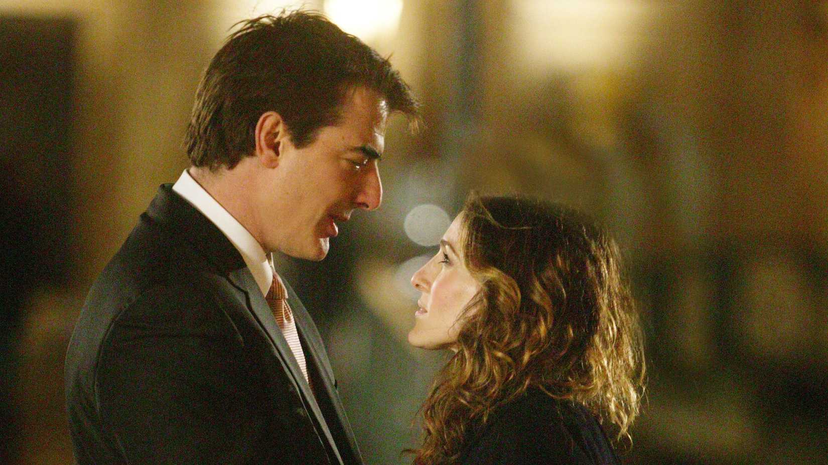 Mr. Big and Carrie together in the Sex and the City finale.