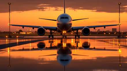 A330 Parked In Low Light