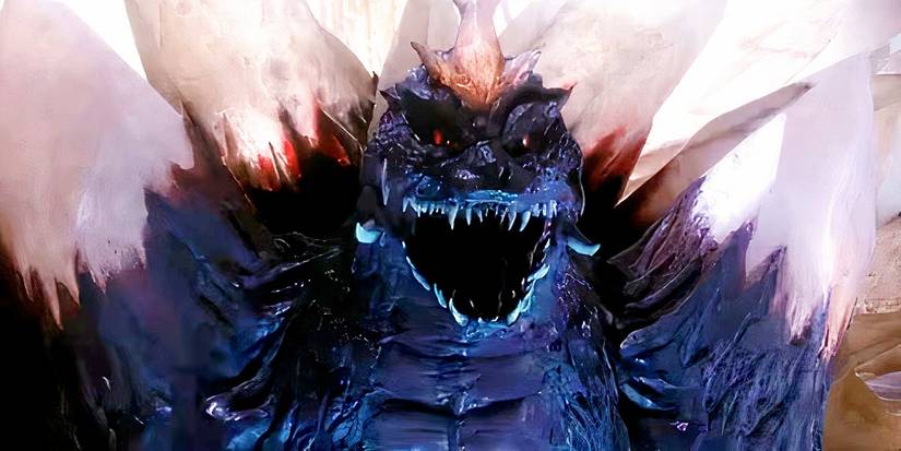 SpaceGodzilla roaring.