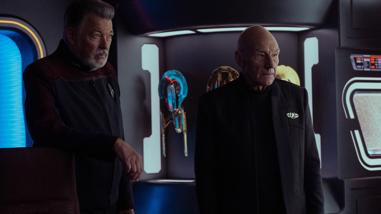 Will Riker and Jean-Luc Picard stand pensively