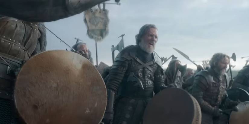 The Winter Wolves yelling before a battle in House of the Dragon season 3.
