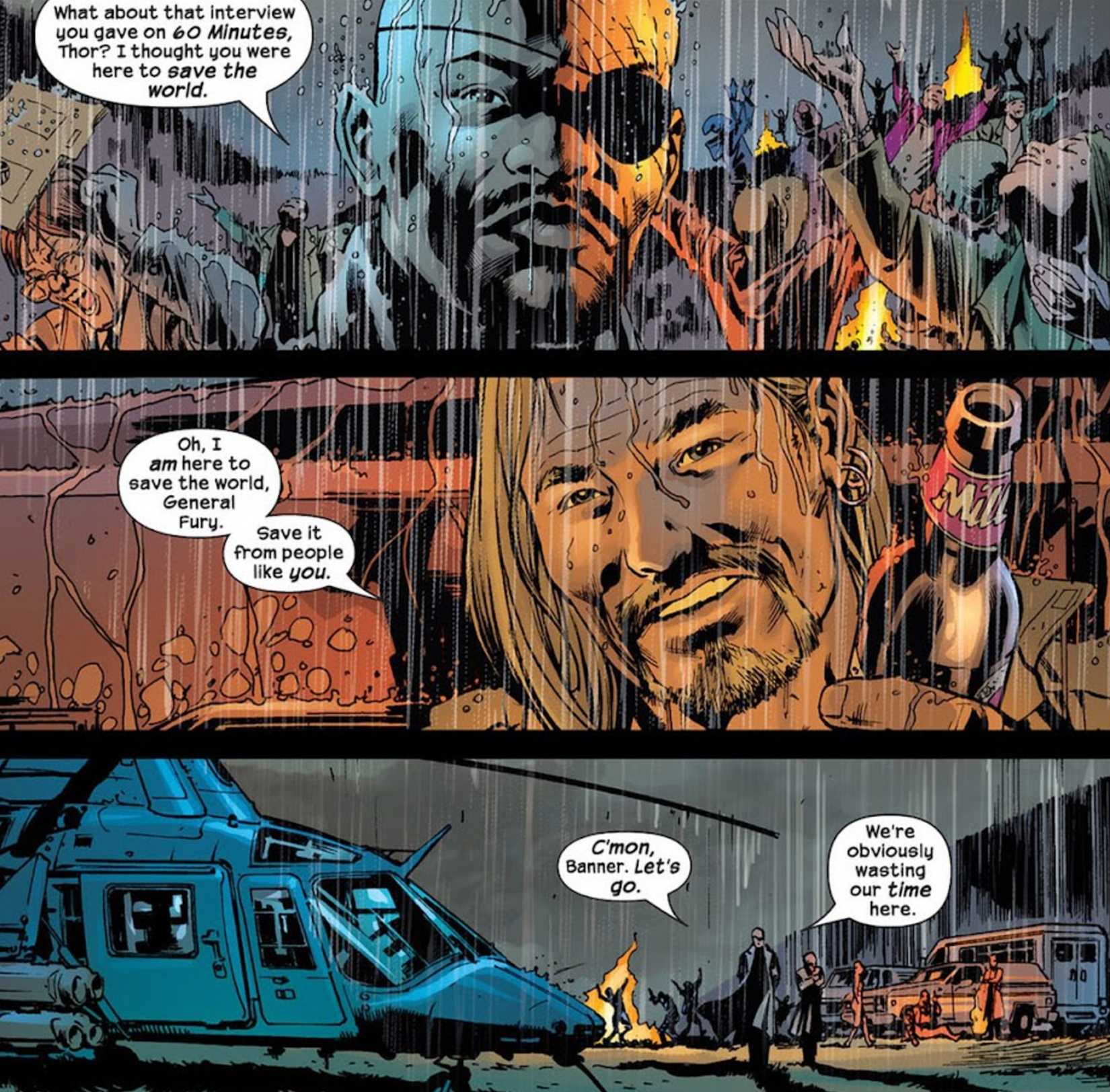 thor being a political radical in the original ultimates series