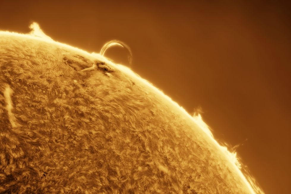 \u200bAn image of the sun where many coronal mass ejections can be seen