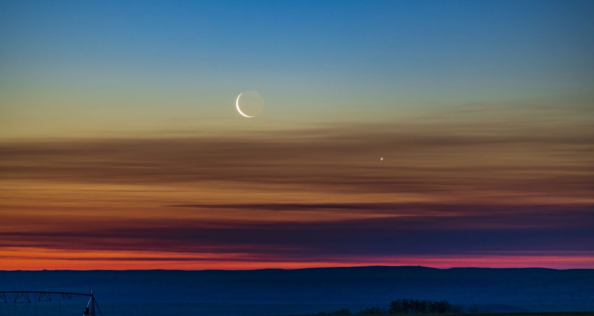 Venus and a slender crescent moon steal the show after sunset on May 18