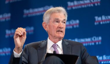 Jerome Powell delivering remarks at The Economic Club of Washington, D.C.