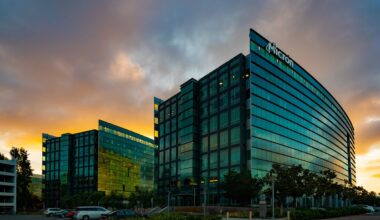 Micron Technology building with company logo on top.
