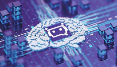 A robot image on a logic board.