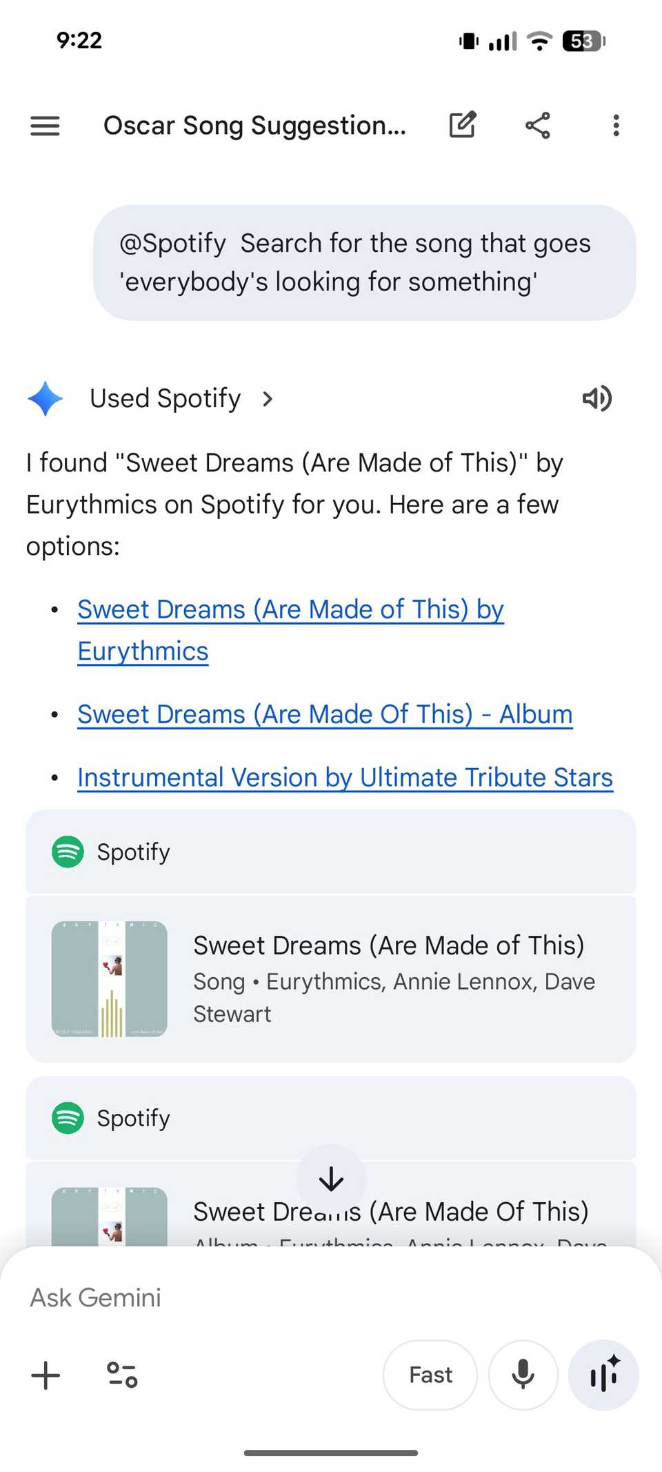 using Gemini to play songs