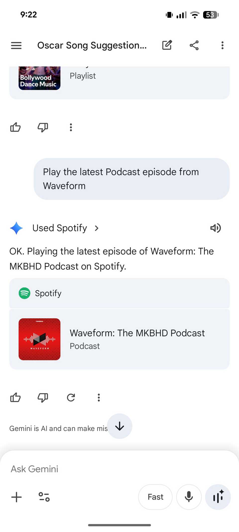 using Gemini to play podcast