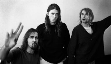 Nirvana backstage in Vooruit, Gent, Belgium, 23/11/1991
