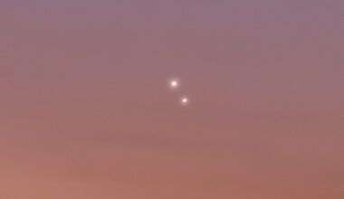 Conjunction of Venus and Jupiter. Credit: Pete Lawrence
