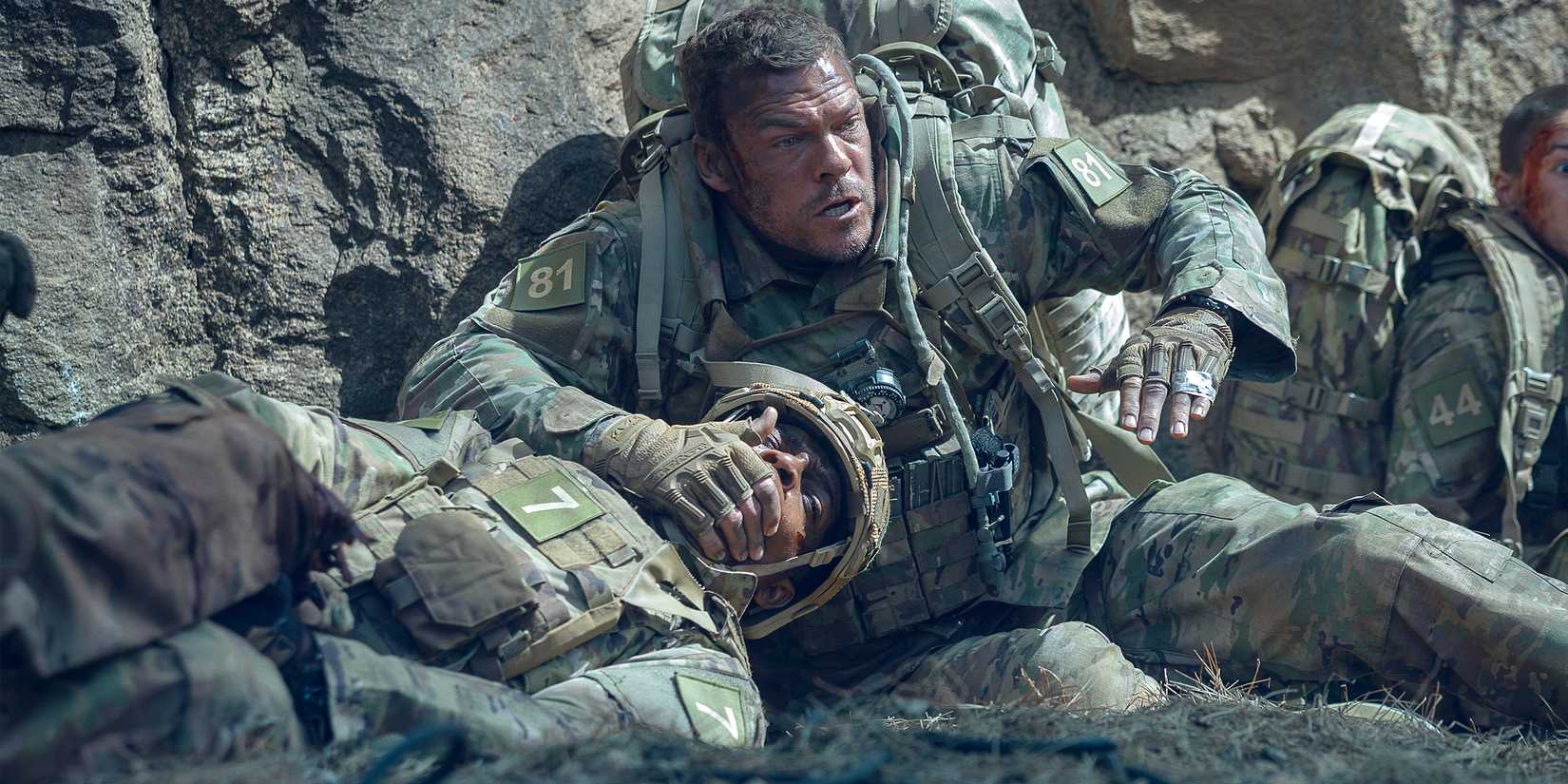 Alan Ritchson as 81 in Netflix's 'War Machine'