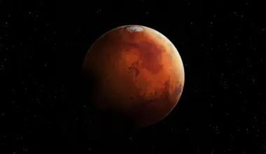 mars captured against the backdrop of space
