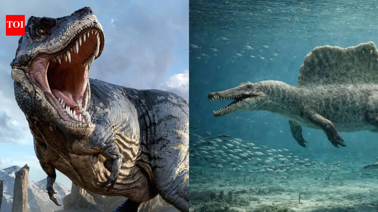 From T. Rex to Spinosaurus: Meet the most terrifying dinosaurs to ever walk the earth, dominating the prehistoric world with unmatched size, strength, and hunting power