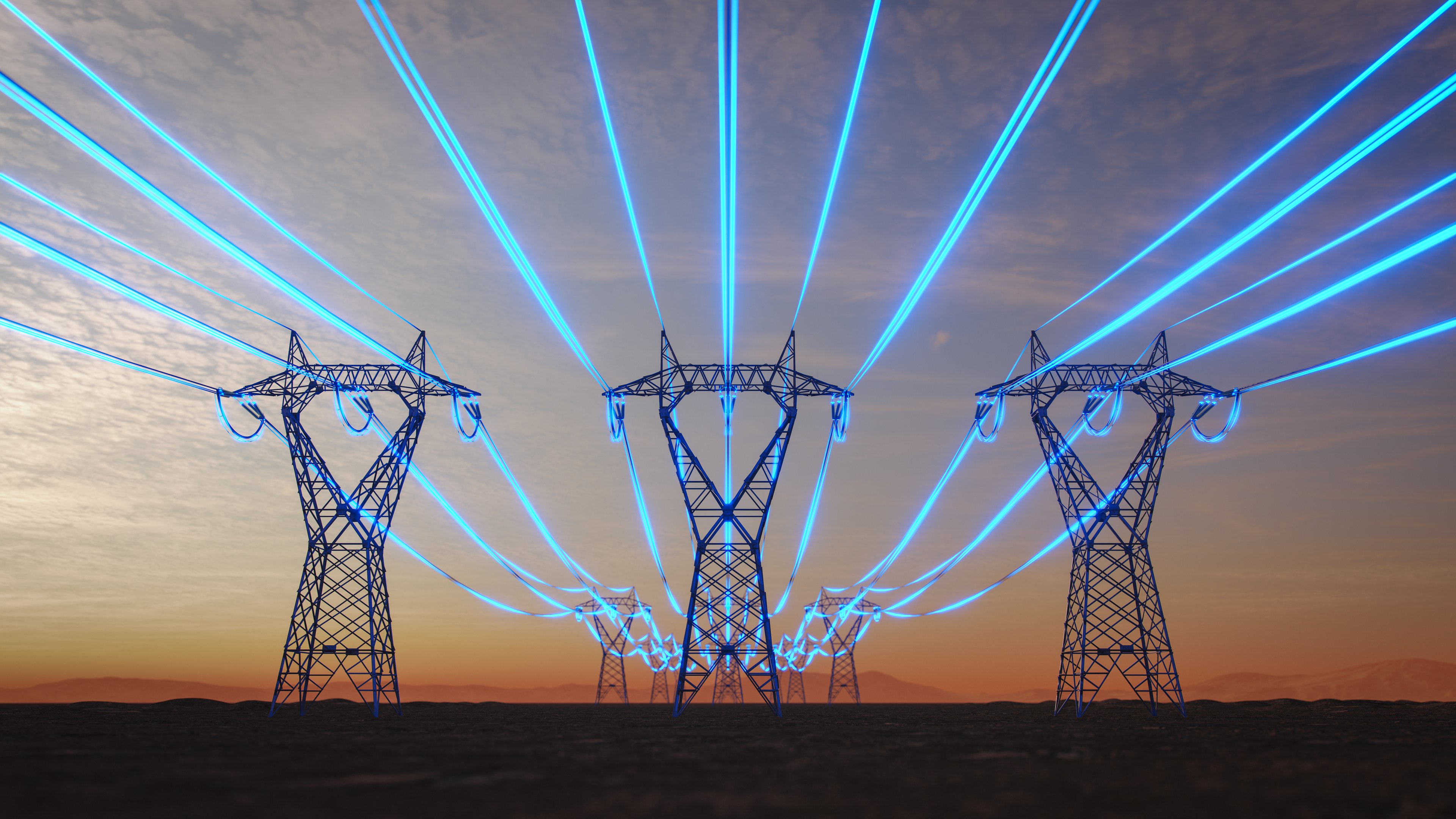Electric powerlines.