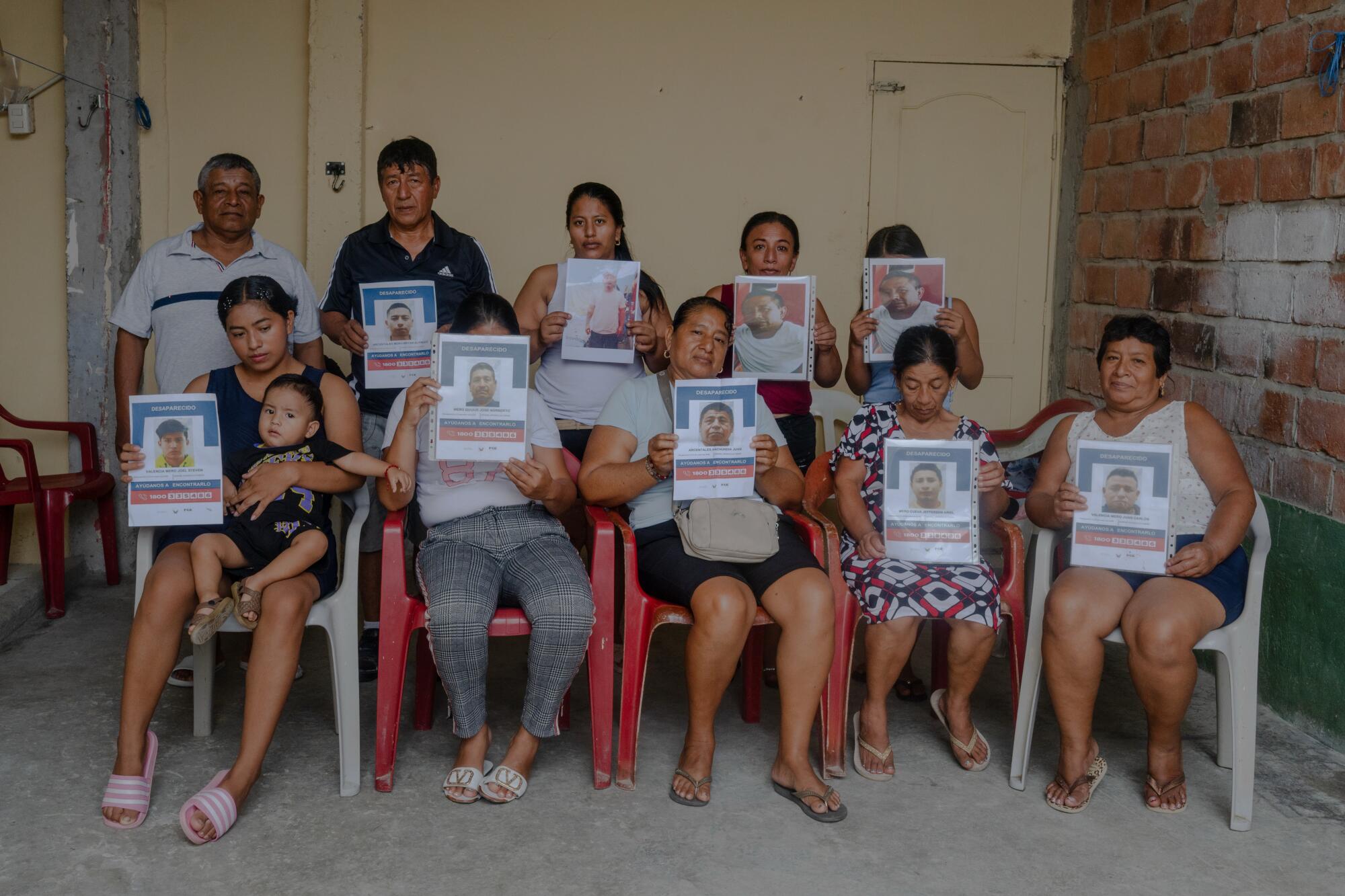 Relatives of fishermen who worked on the Fiorella. 
