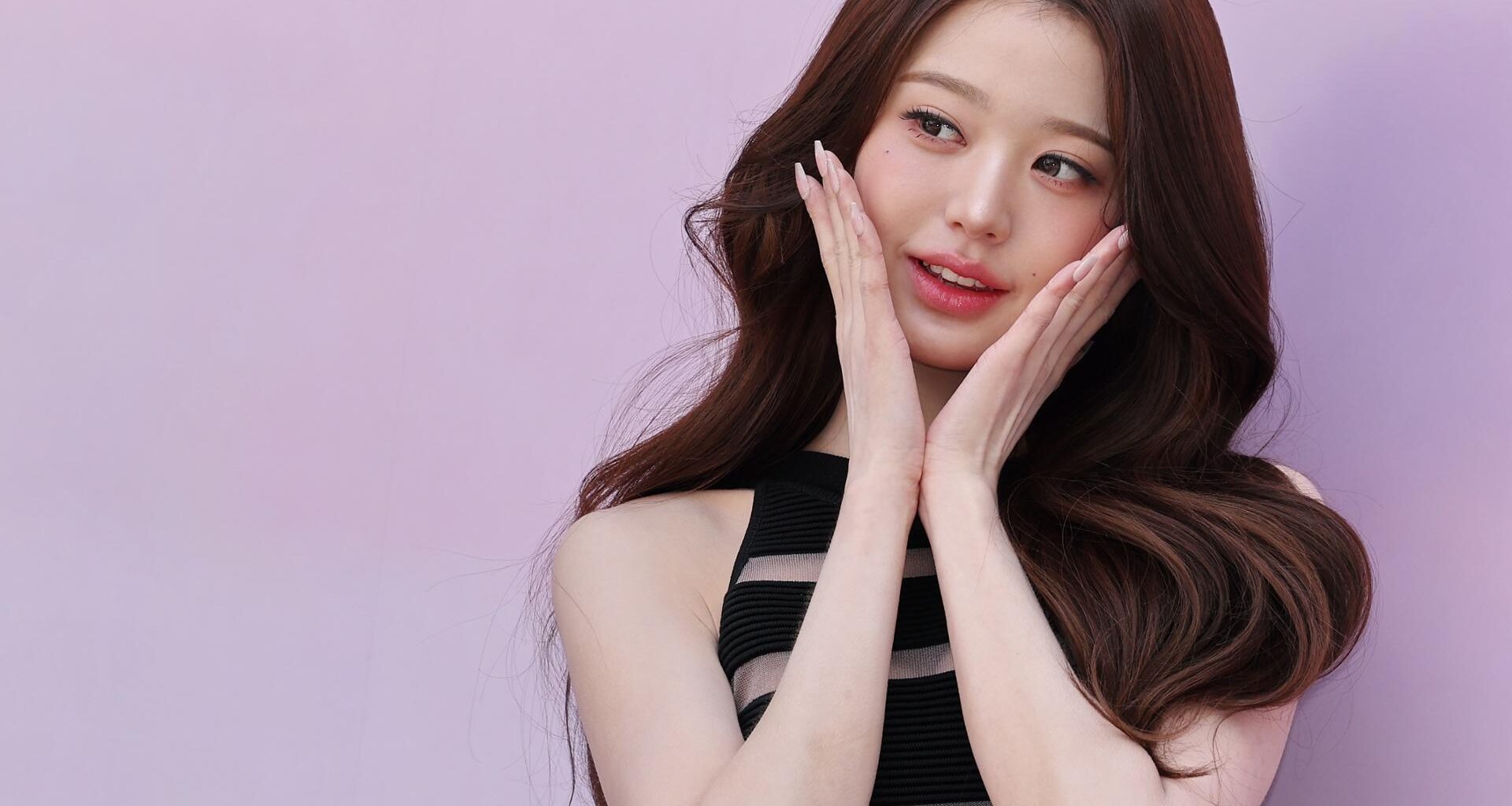 Jang Wonyoung of K-pop group IVE poses at Dyson Korea