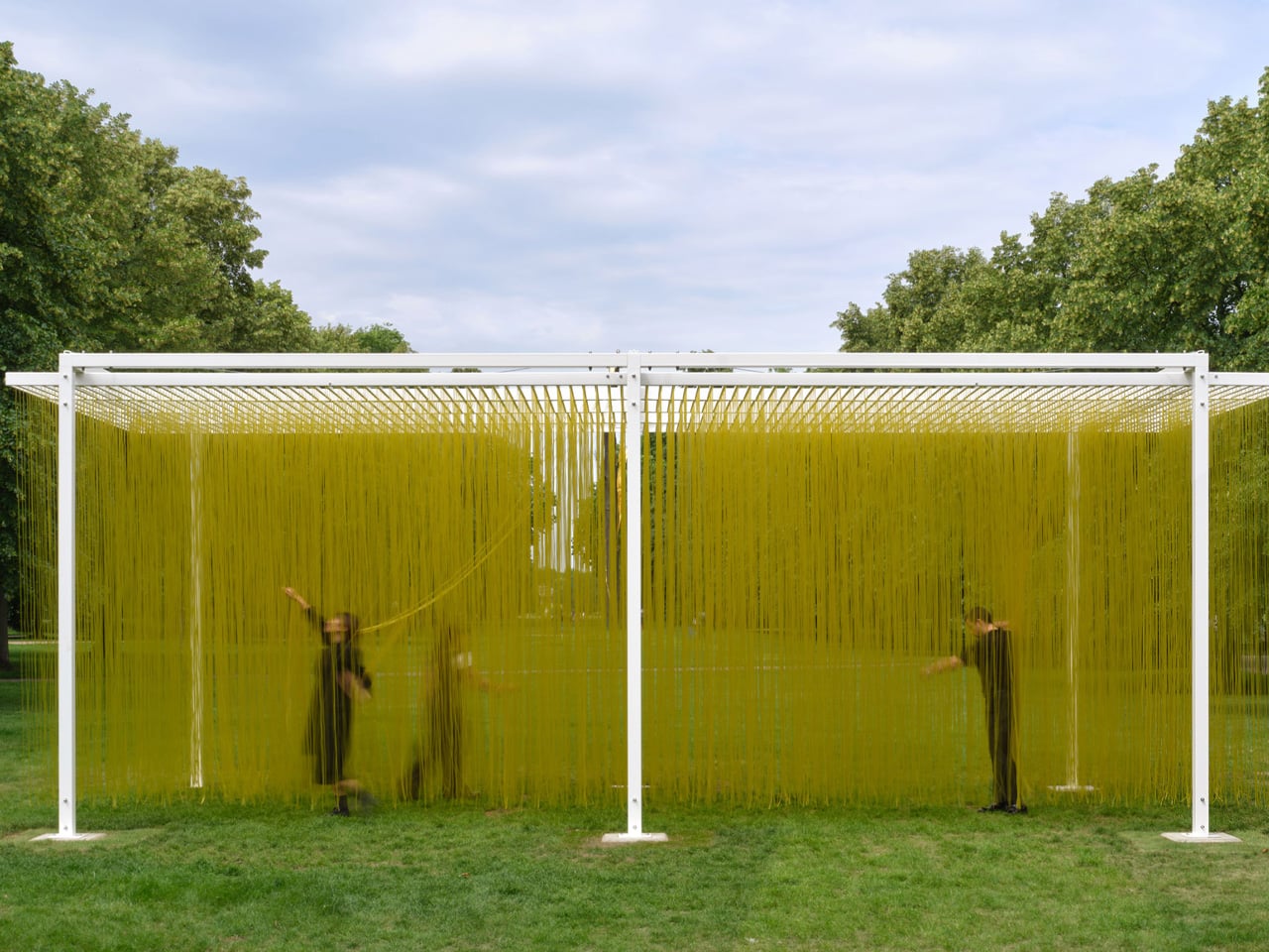 This Bright Yellow Kinetic Sculpture in London Is Meant to Be Walked Through