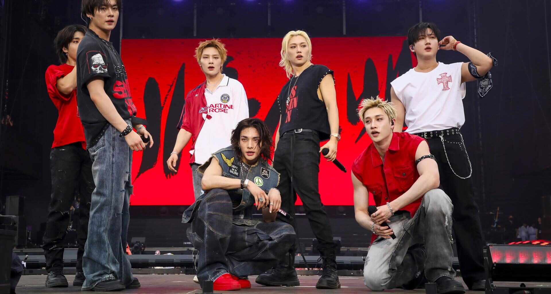 K-pop boy group Stray Kids perform during the Governors Ball Music Festival at Flushing Meadows Corona Park in the Queens borough of New York, June 6. AP-Yonhap