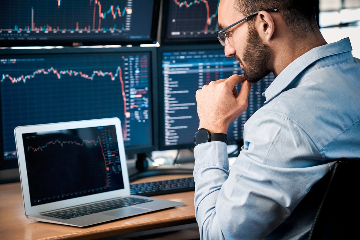 An investor studying a stock that has just fallen sharply.