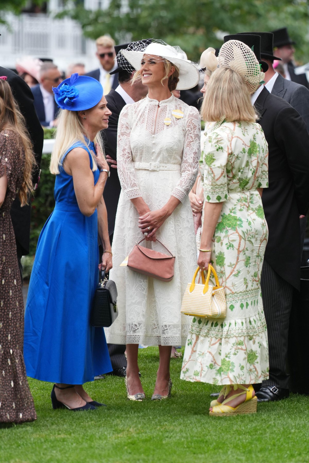 Lady Davina Windsor, Harriet Phillips, and Lady Rose Gilman attend Royal Ascot on June 20, 2026 (Jonathan Brady/PA Images/Alamy)