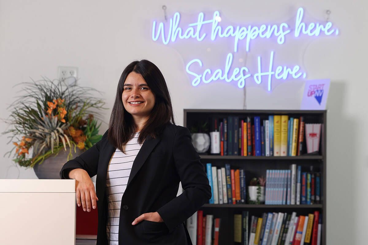 Tech startup BuildQ founder and CEO Maryssa Barron is photographed Friday, May 8, 2026, in Las ...