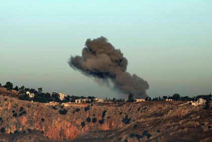 This photograph taken from the southern Lebanese area of Marjayoun shows smoke rising from the site of an Israeli strike that targeted the village of Arnoun on June 3, 2026. Credit: AFP/- This photograph taken from the southern Lebanese area of Marjayoun shows smoke rising from the site of an Israeli strike that targeted the village of Arnoun on June 3, 2026.