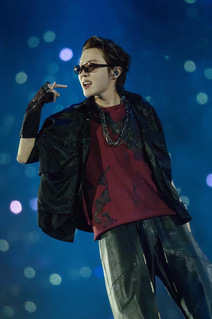 J-Hope of K-pop boy band BTS performs during the group's 'ARIRANG' World Tour at Busan's Asiad Main Stadium, Saturday. Courtesy of BigHit Music