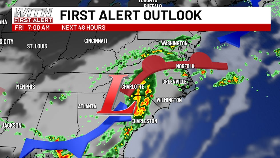 Arthur's rain will be widespread across the eastern half of the state
