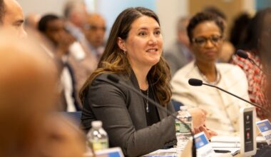 Devon Trolley, executive director of Pennie, speaks about cuts to Medicaid and ACA marketplaces during a roundtable in Philadelphia last year.