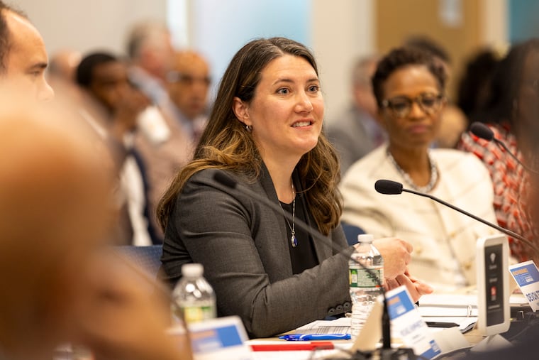Devon Trolley, executive director of Pennie, speaks about cuts to Medicaid and ACA marketplaces during a roundtable in Philadelphia last year.