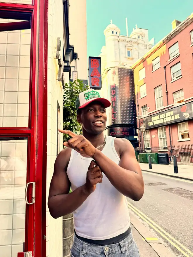 Love Island's Ope Sowande pictured posing.