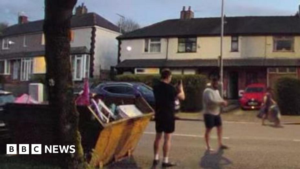 Fly tipping outside a park